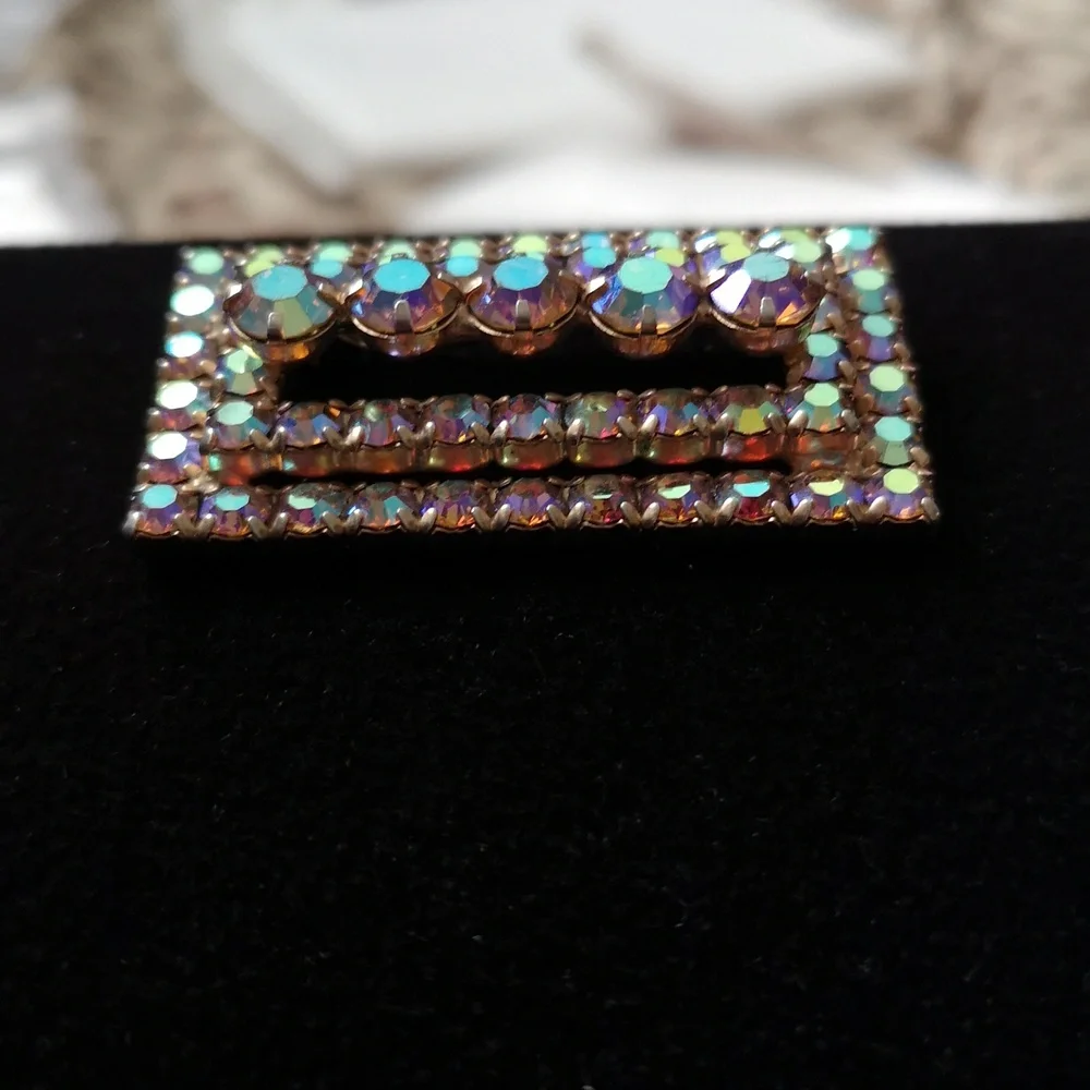 Vintage Estate Jewelry Juliana Attributed Aurora Borealis Brooch Stunning! - Picture 2 of 7